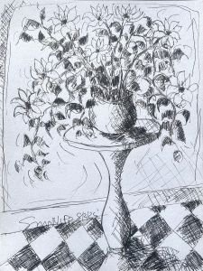 August Series 3, 9x12, 2025, pen on paper 