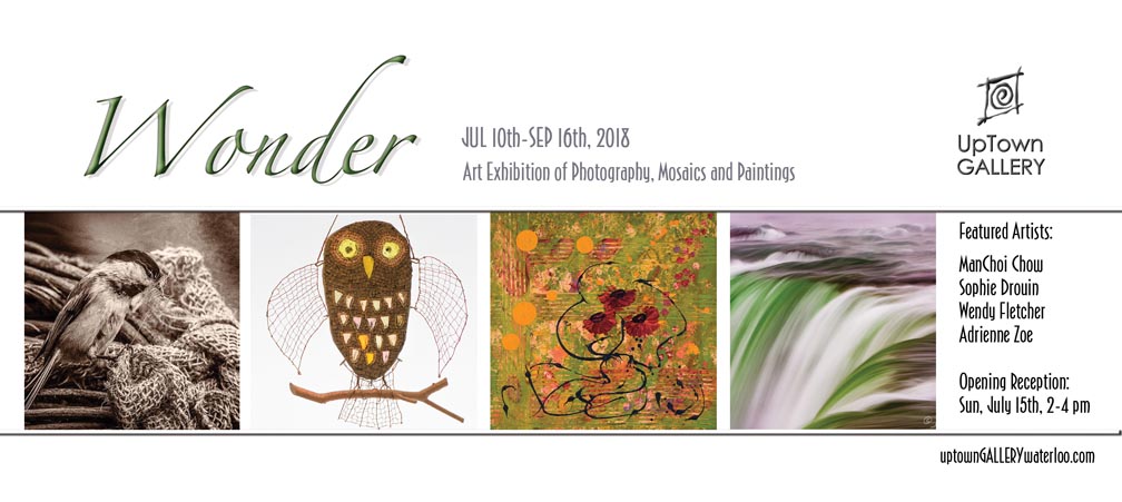 Join us for Opening Reception, July 15, 2-4 pm Uptown Gallery Waterloo