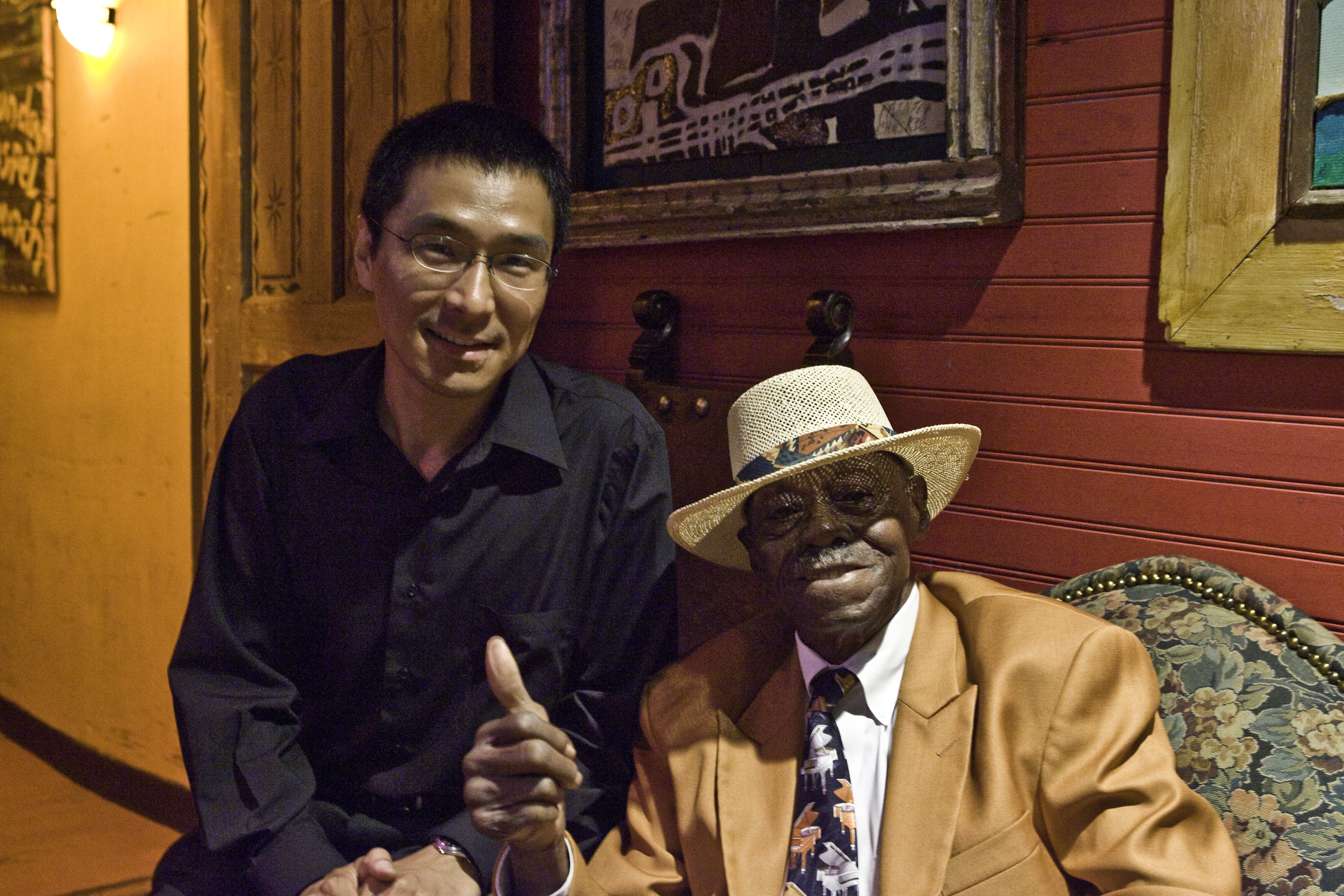  Shoji and Pinetop Perkins  Photo by Highway Rickey 