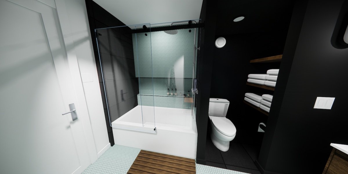 Designing a home spa on a budget was important to the clients. By understanding the intent of each space, we were able to functionally allocate budget to the appropriate ares of the bathroom.