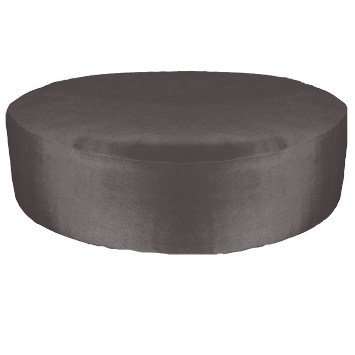 60 Round Ottoman With W Charcoal, Large Round Ottoman Slipcover