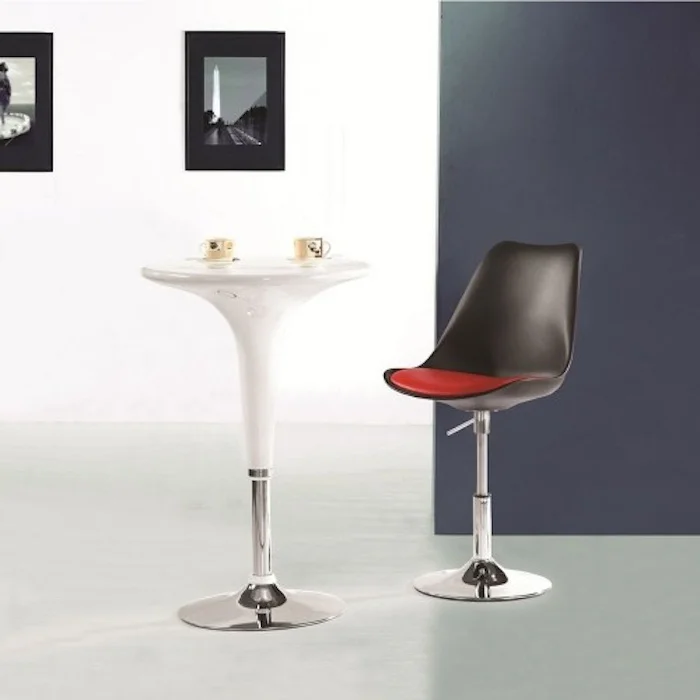 BLACK ADJUSTABLE TULIP CHAIR — rentquestnyc