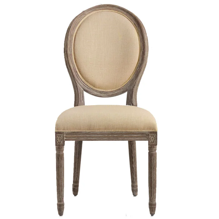 IVORY LINEN LOUIE CHAIR — rentquestnyc