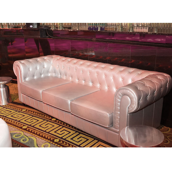 Silver Chesterfield Sofa Questnyc, Silver Leather Chesterfield Sofa