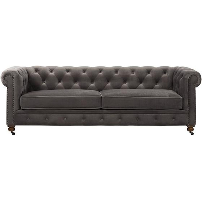Charcoal Chesterfield Sofa Questnyc, Charcoal Gray Chesterfield Sofa