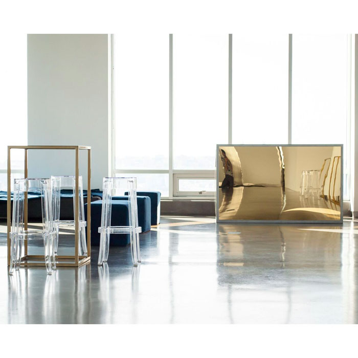 FRAMED GOLD MIRROR BAR — rentquestnyc