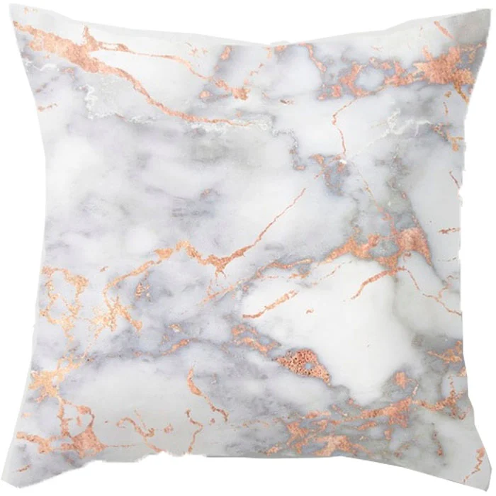 gold marble pillow