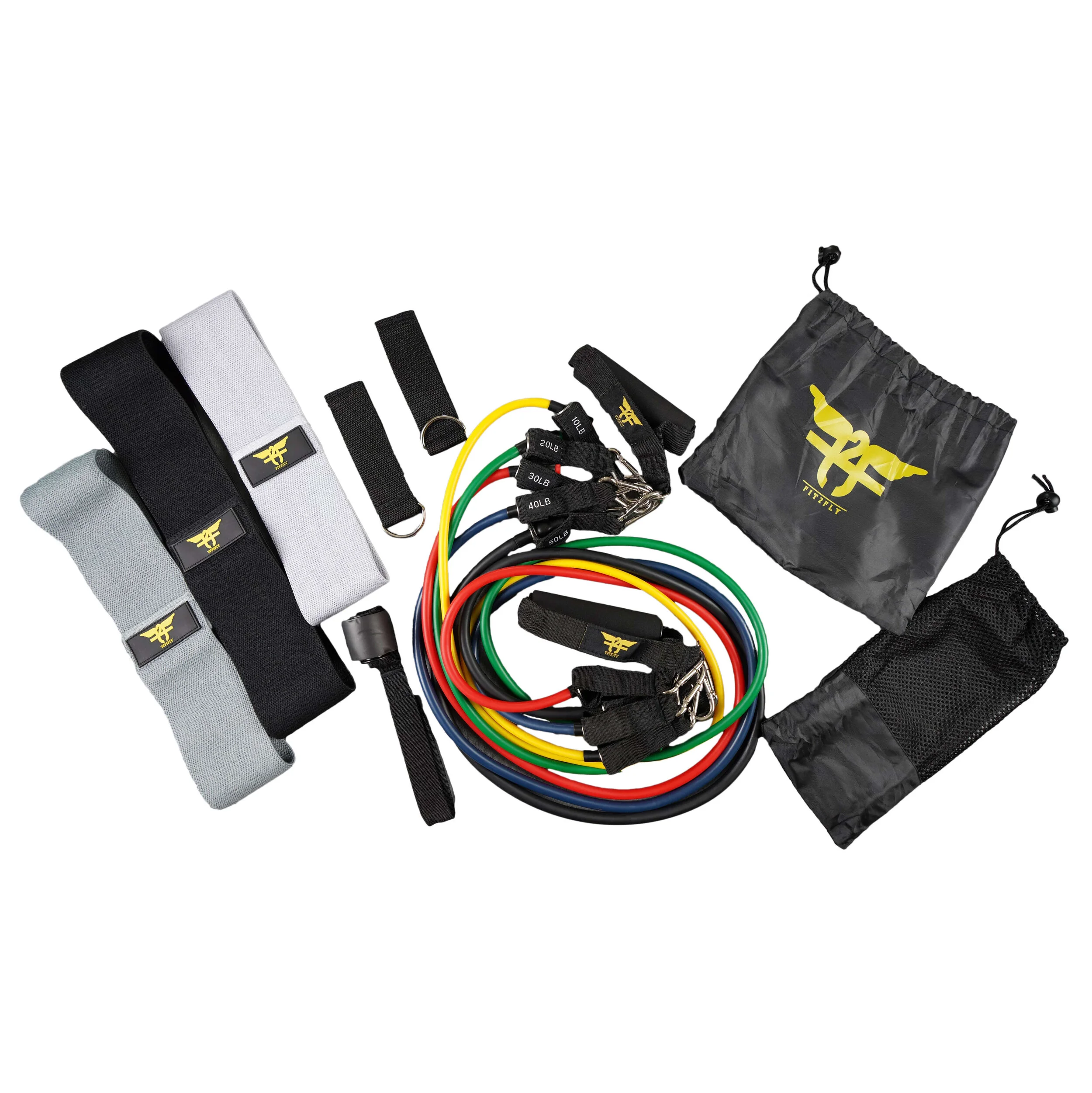 Resistance Bands Bundle | Resistance Band Kit + Hip Resistance Bands
