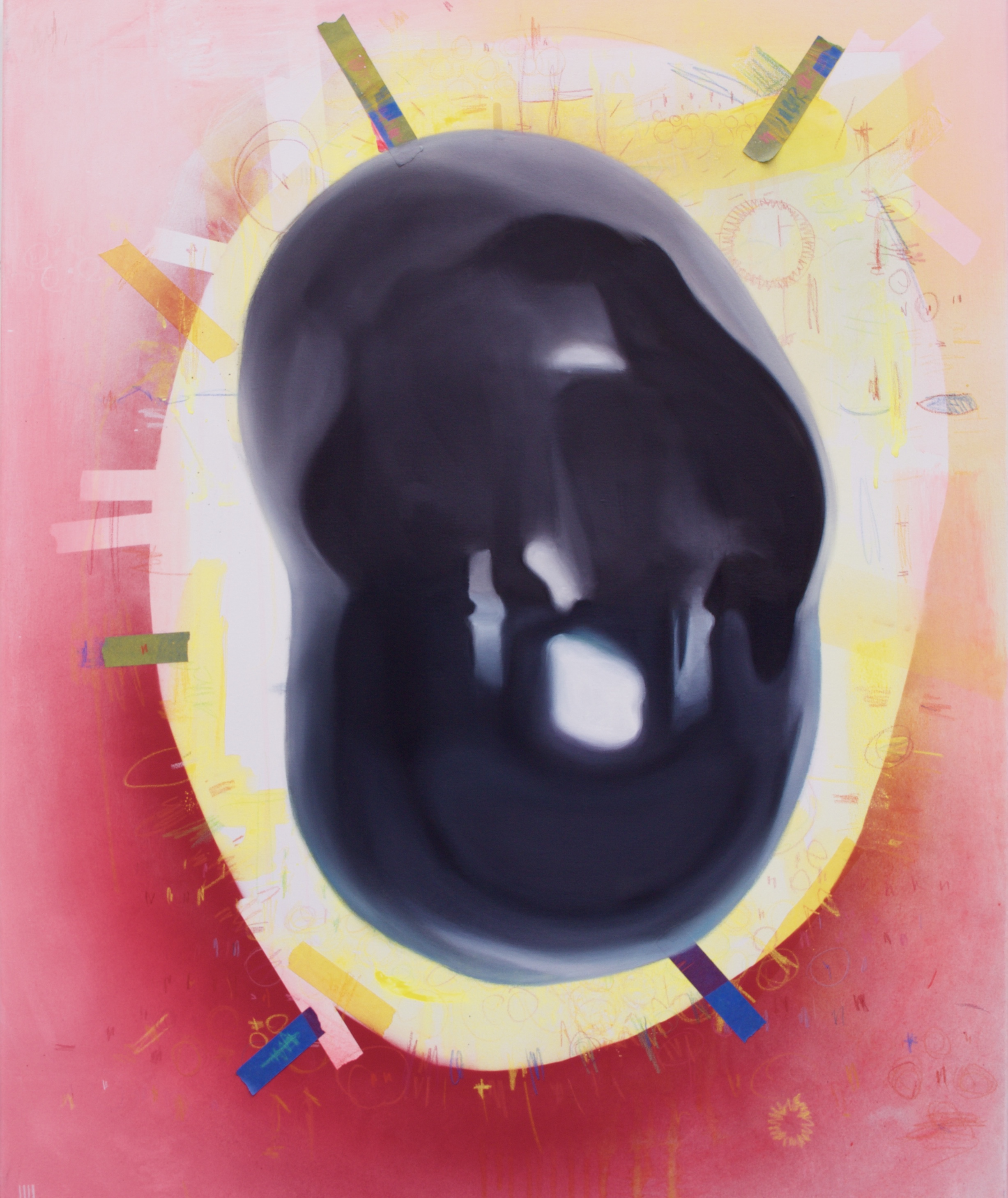  portrait of Mary Jane, 2016, mixed media on canvas, 1mx1.20m 