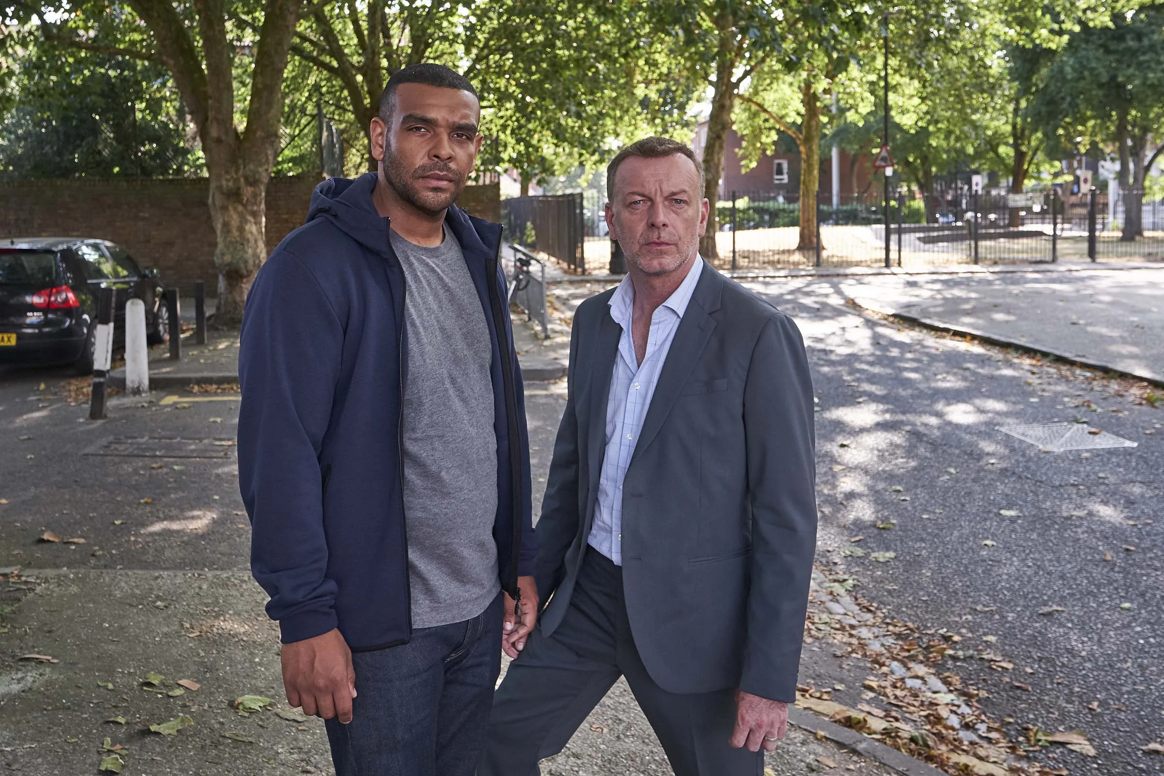 Bailey Patrick + Hugo Speer, London Kills Series 1 - Acorn TV / PGMTV