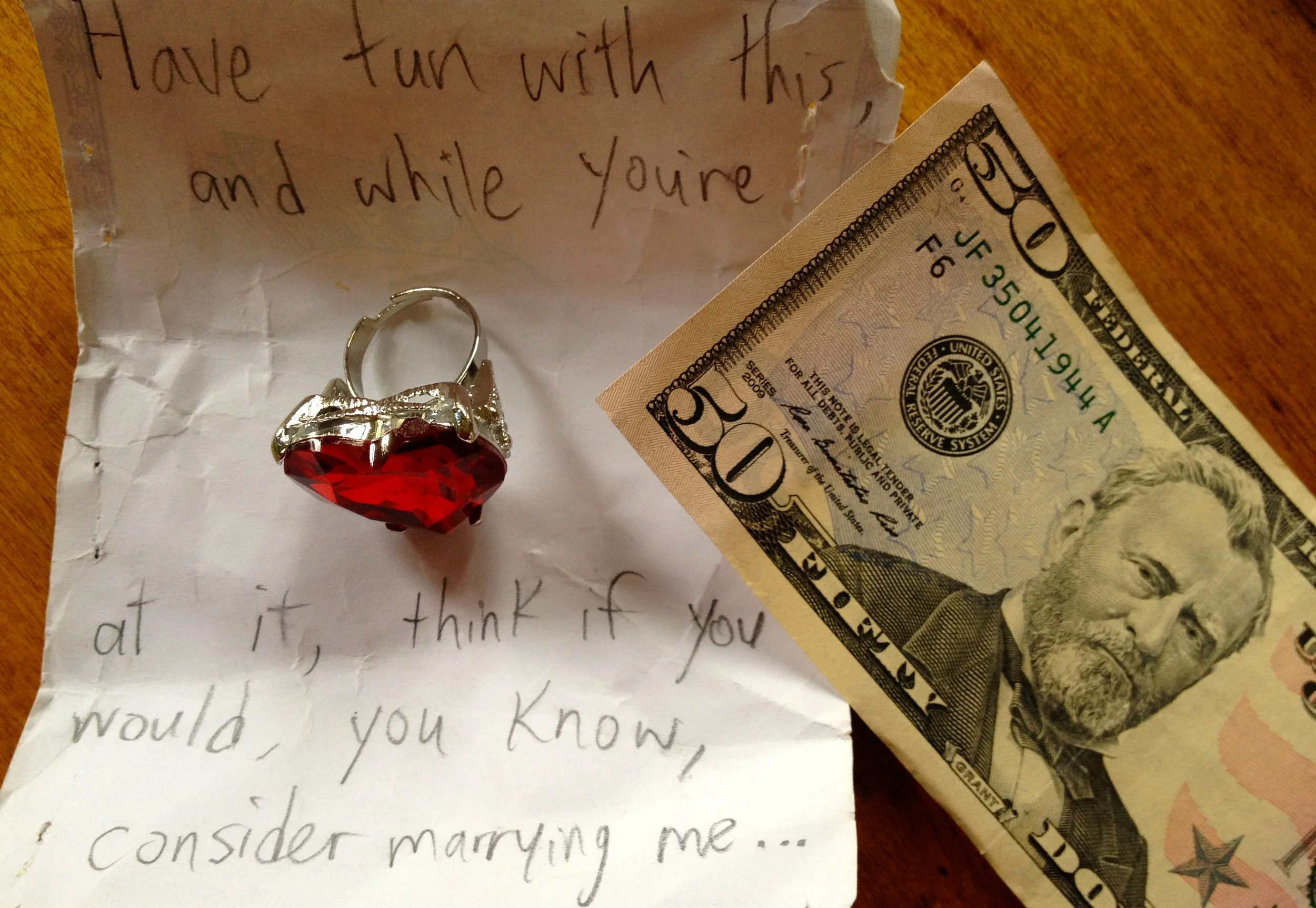 #9 think if you would, you know, consider marrying me