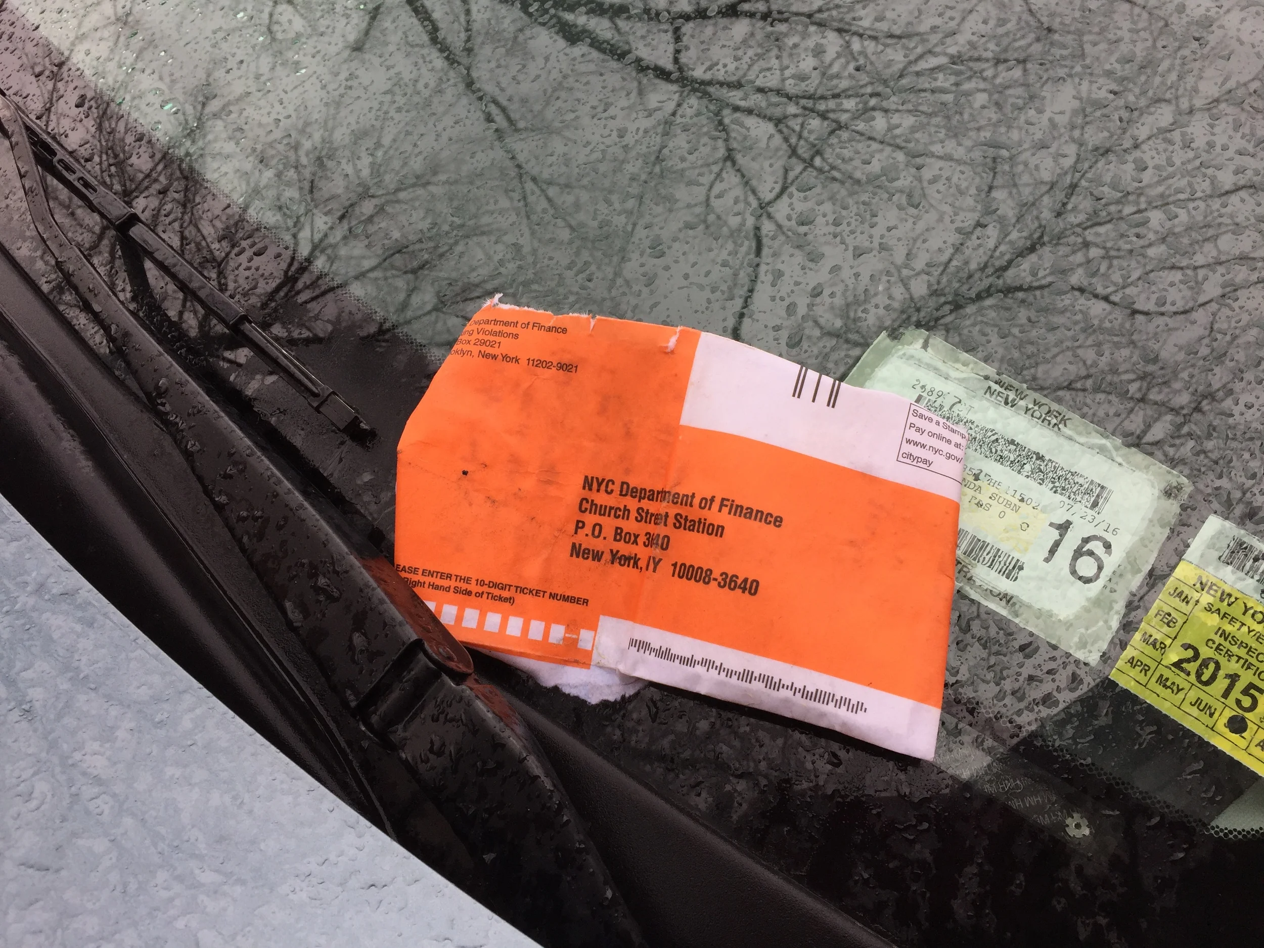 How did I get a parking ticket?