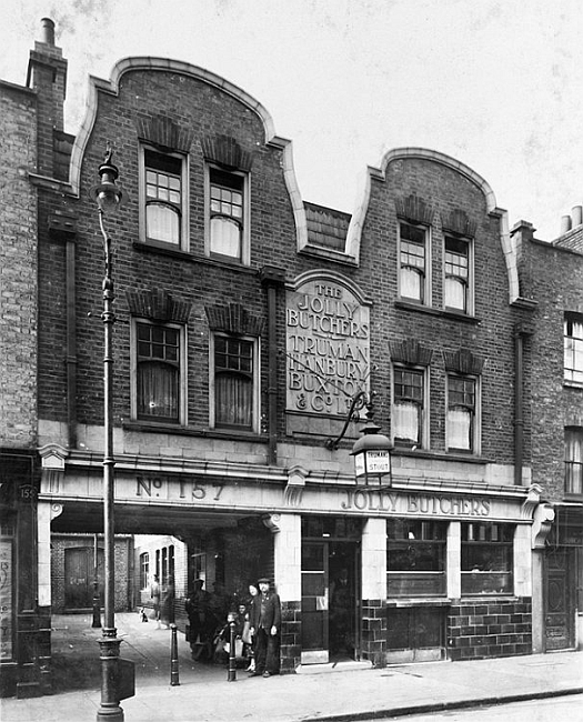 The Jolly Butchers at 157 Brick Lane closed in 1987.