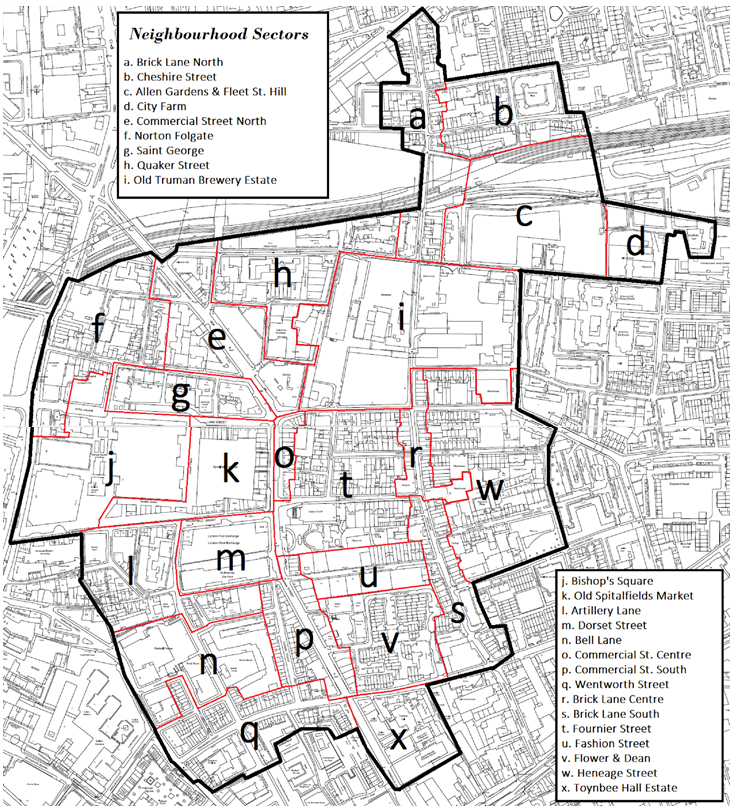 Appendix A: Map of the Twenty-Four Neighbourhood Area Sectors as agreed in Motion A (Consultation Strategy)