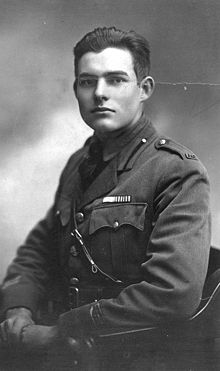 Ernest Hemingway ritratto durante la Grande Guerra sul fronte italiano