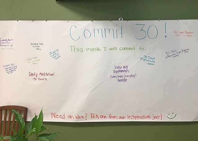 We are back at it! Join us as our staff &amp; patients choose something to #commit30