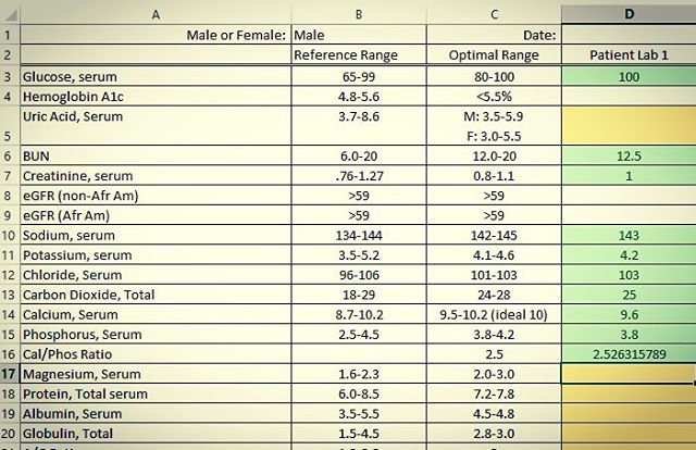 Making blood lab analysis easy - I'm geeking out in Excel with conditional formatting!!! Super fun 😜