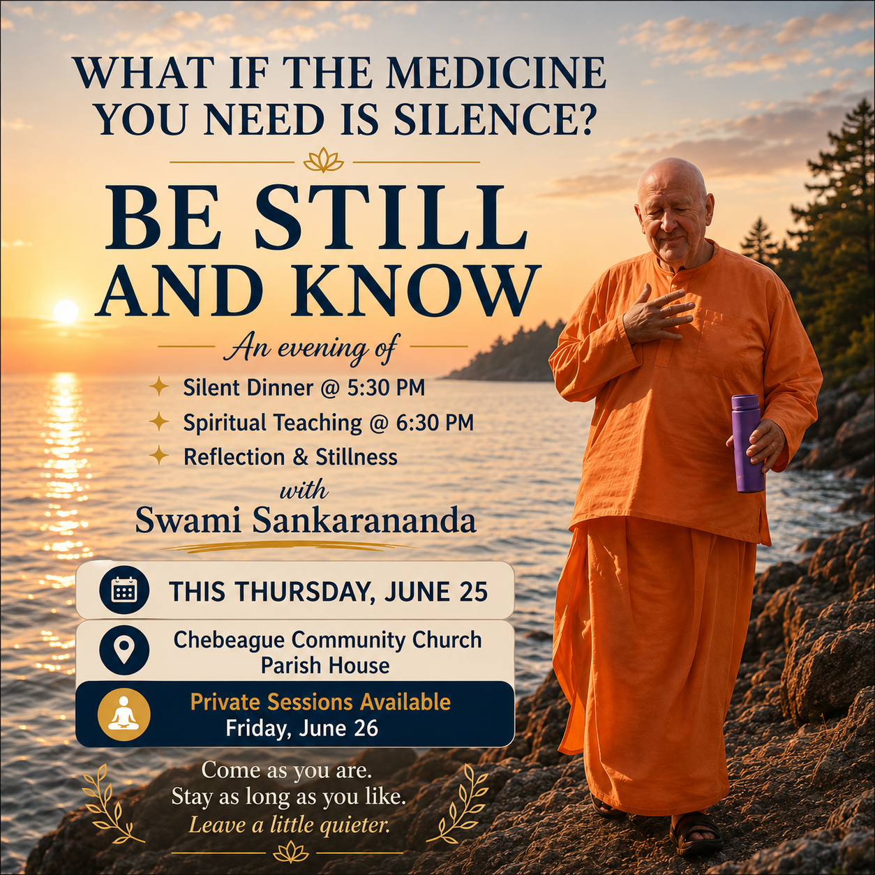 CCC: BE STILL and KNOW Silent Retreat
