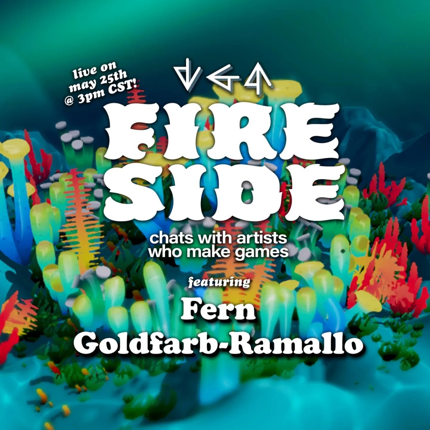 VGA Gallery welcomes Fern Goldfarb-Ramallo for our next episode of VGA FIRESIDE! Goldfarb-Ramallo is a creative coder, designer and visual artist based in Brooklyn and Berlin.

Streaming live via Twitch and YouTube on Wednesday, May 25th, 2022 at 3 P