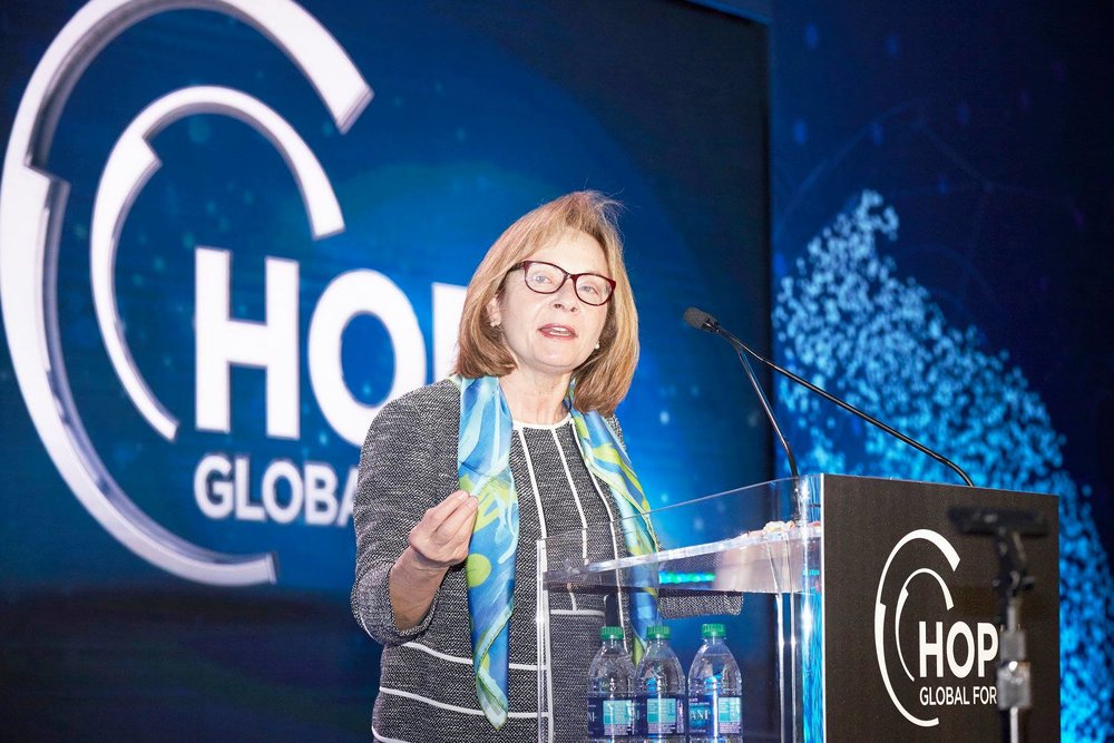 CIT Group INC CEO Ellen Alemany Wears A Cedric Brown Collections Scarf At the 2018 Hope Global Forum