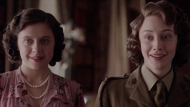 Powley and Gadon as Margaret and Elizabeth