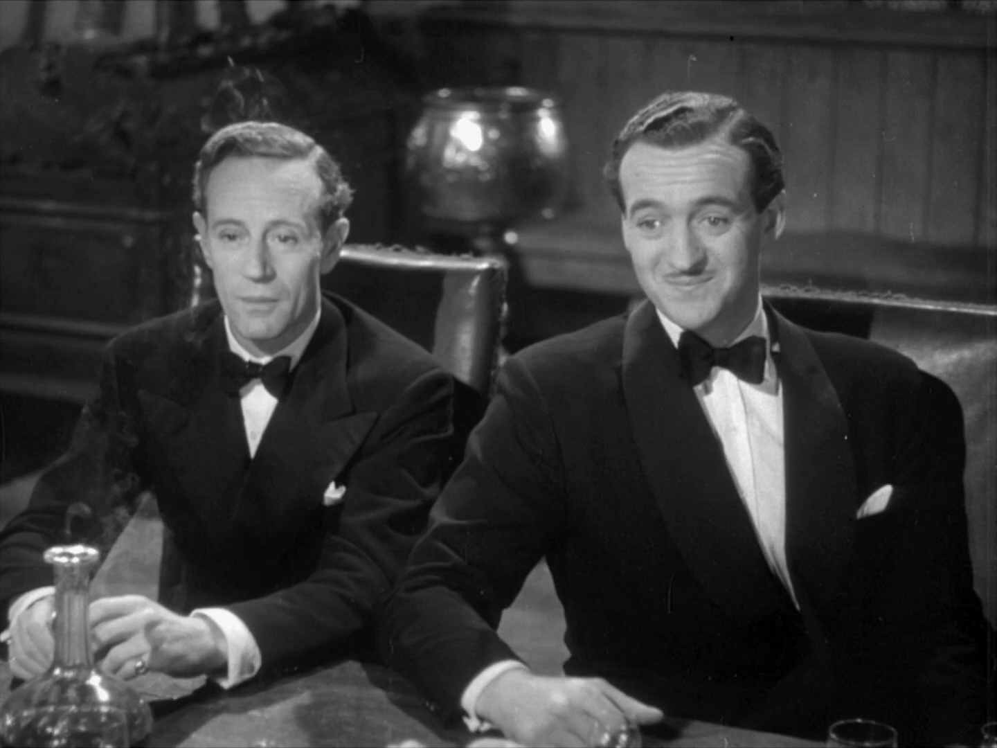 Howard and Niven in dinner attire in The First of the Few