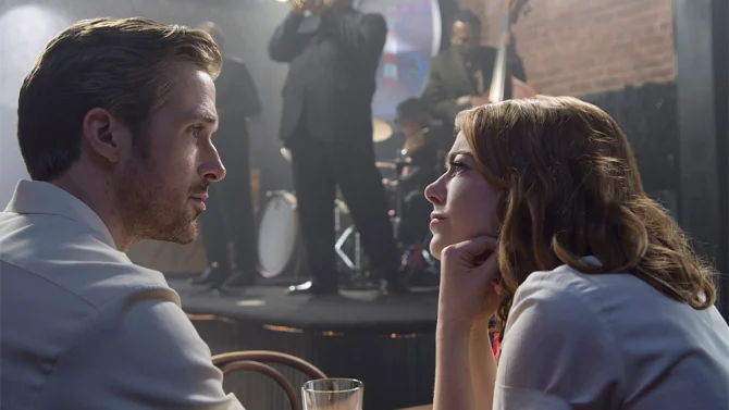Ryan Gosling as Seb and Emma Stone as Mia