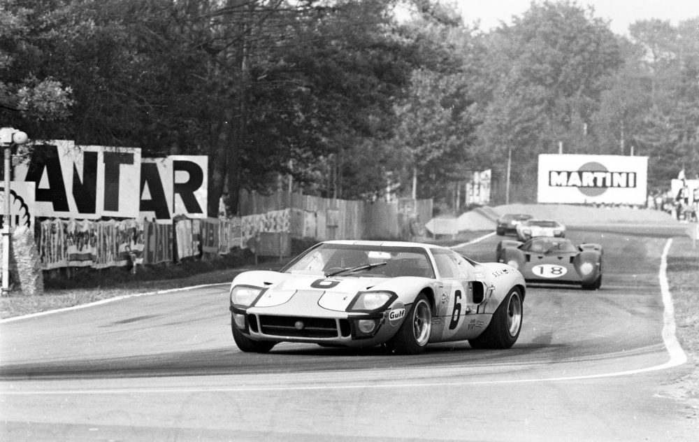 The 1969 John Wyer run MK I GT40 in Gulf Racing colours of Belgian Jackie Ickx and Englishman Jackie Oliver