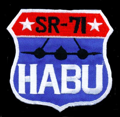A Habu badge awarded to a Blackbird crew after an operational sortie.
