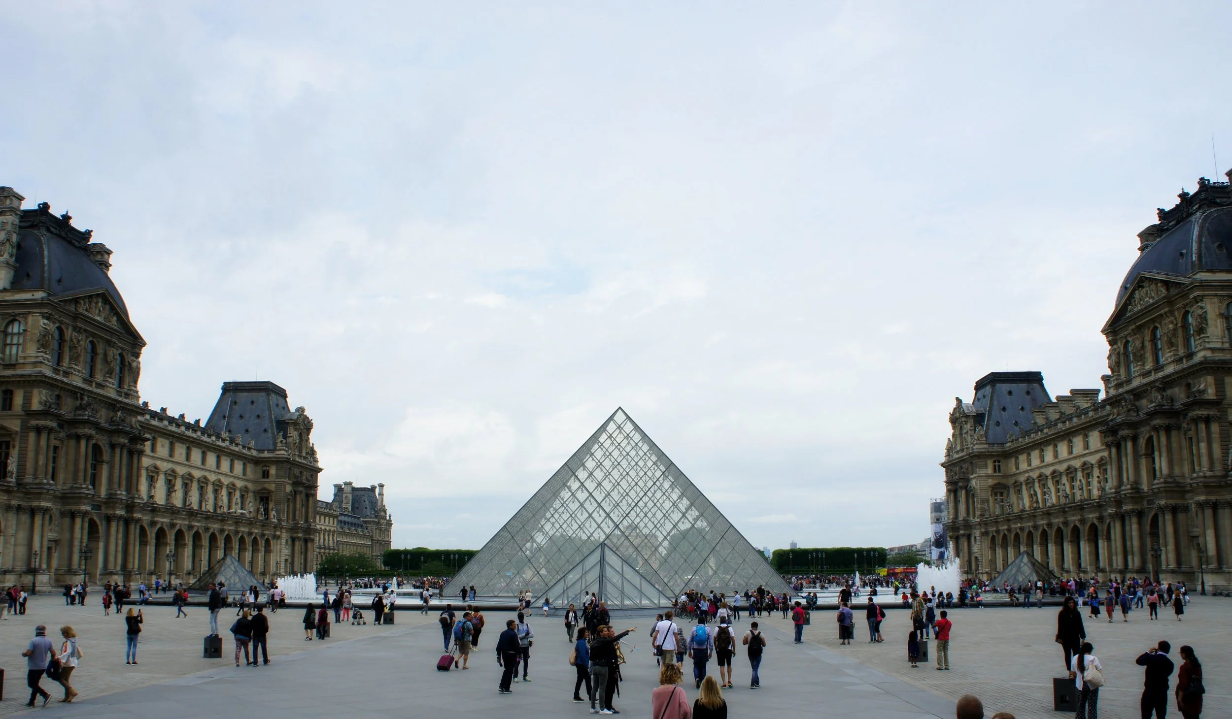 My first view of I.M. Pei's incredible entracne to The Louvre