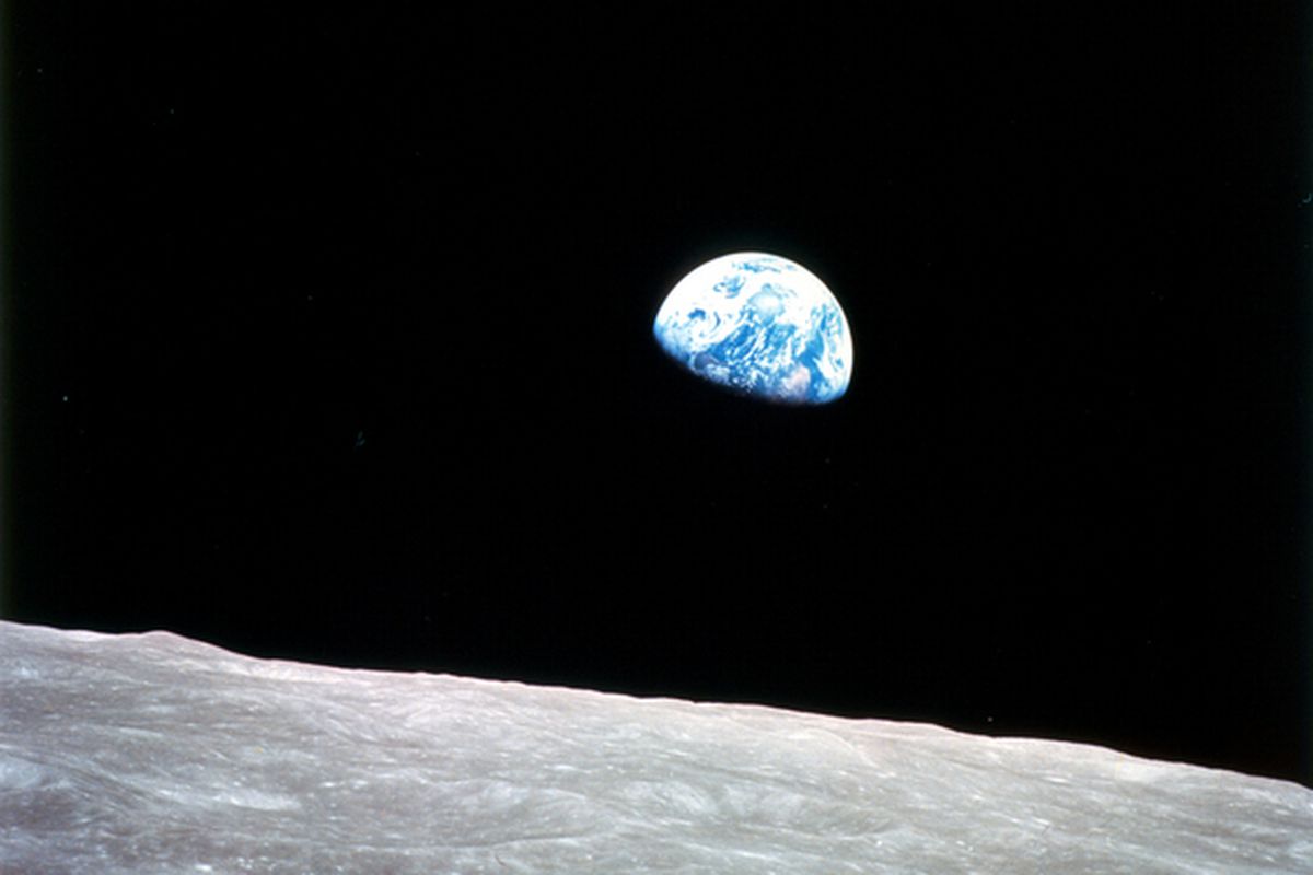 Earthrise taken by Bill Anders on Apollo 8