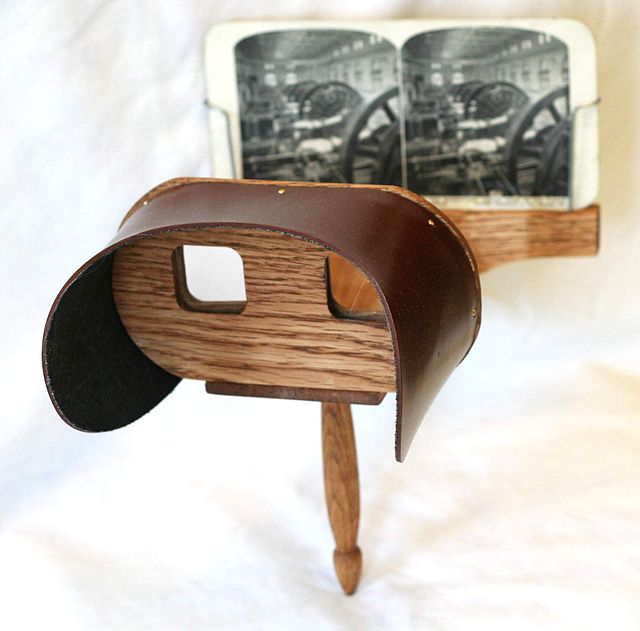 Oliver Wendell Holmes’ Stereoscope viewer, originally developed in 1861.
