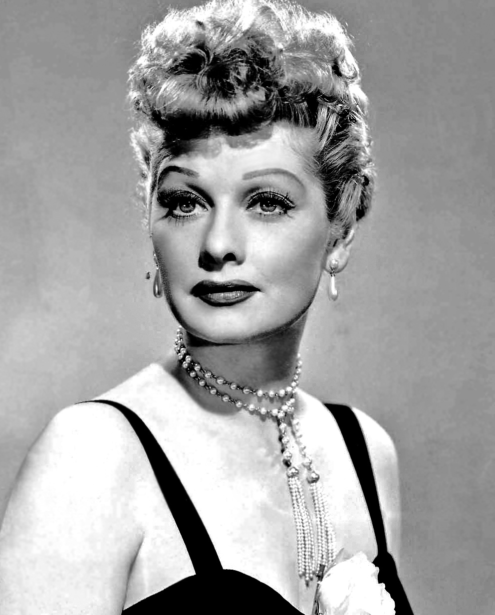All decked out in pearls, c.1950.