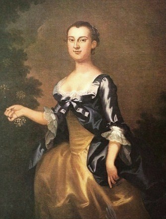 A portrait of young Martha Washington.