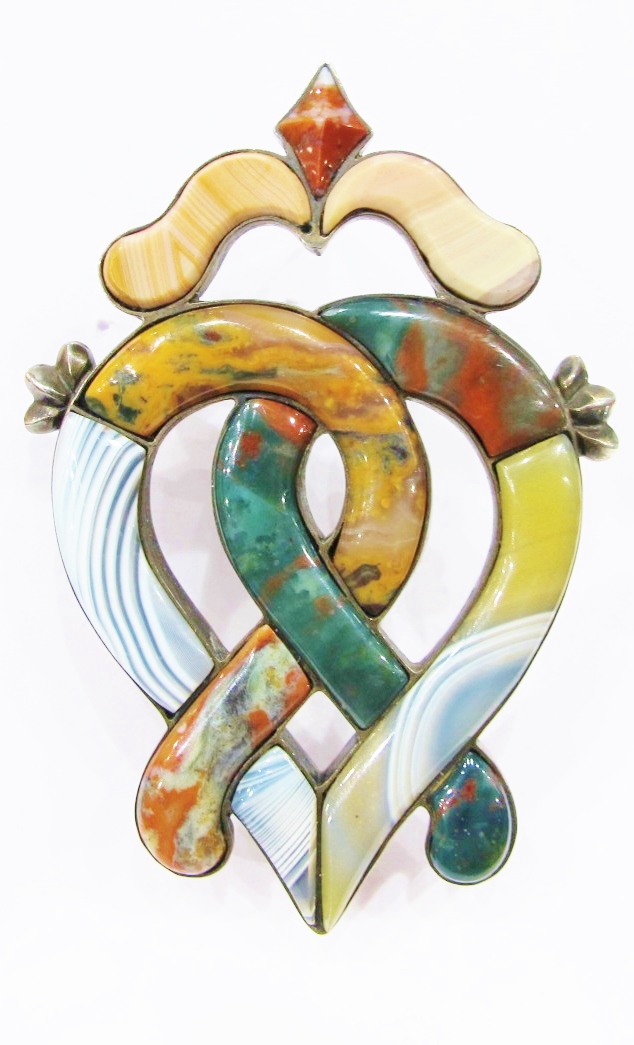Victorian Scottish agate luckenbooth brooch, c. mid-nineteenth century. Currently available at Gray & Davis. 