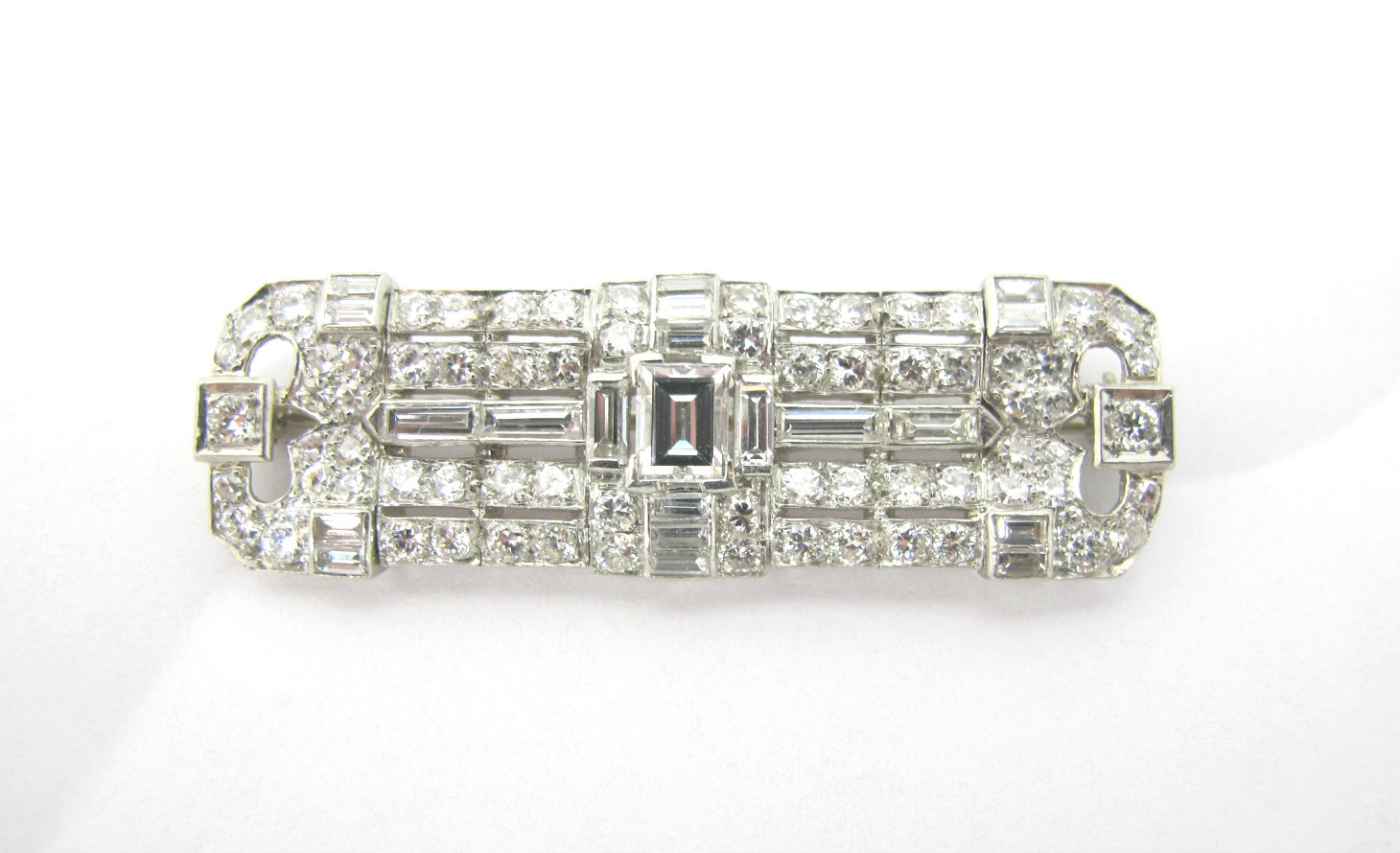 Art Deco diamond bar brooch, currently available in our online shop!