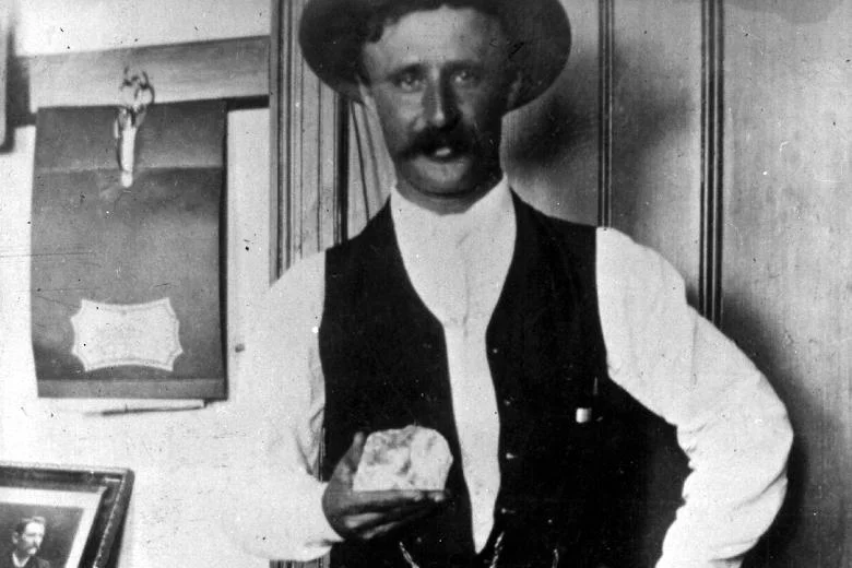A very happy man holding the Cullinan rough c. 1905.