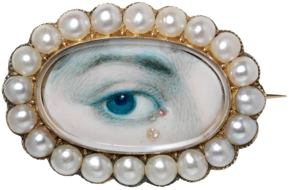 "Lover's Eye" brooch. English, early 19th century. Victoria & Albert Museum. 