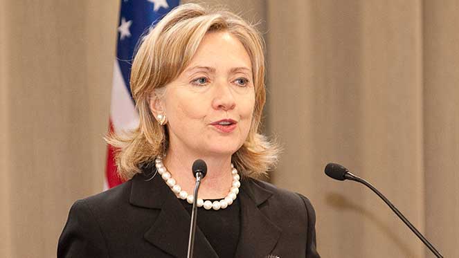 Democratic presidential candidate Hillary Clinton. 