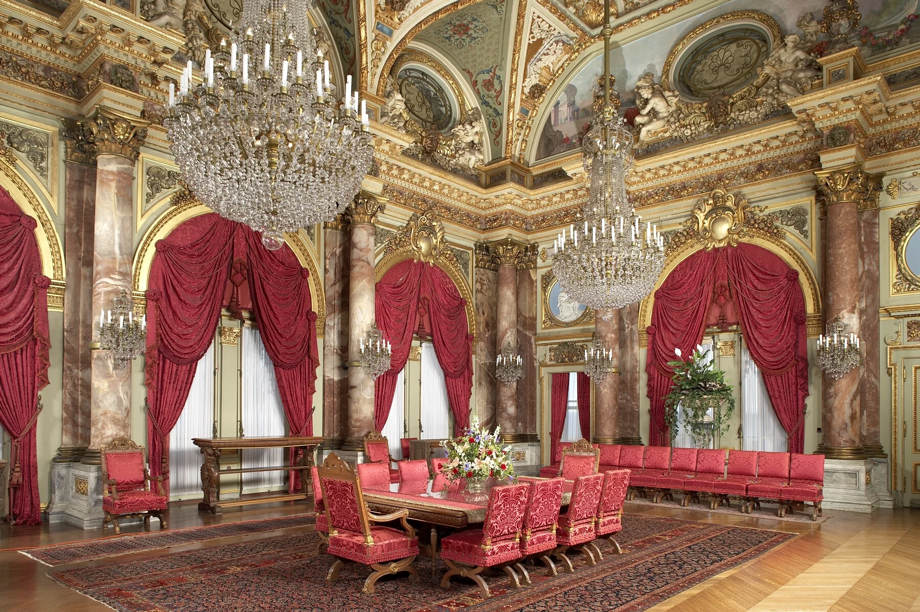 Dining Room in The Breakers. 