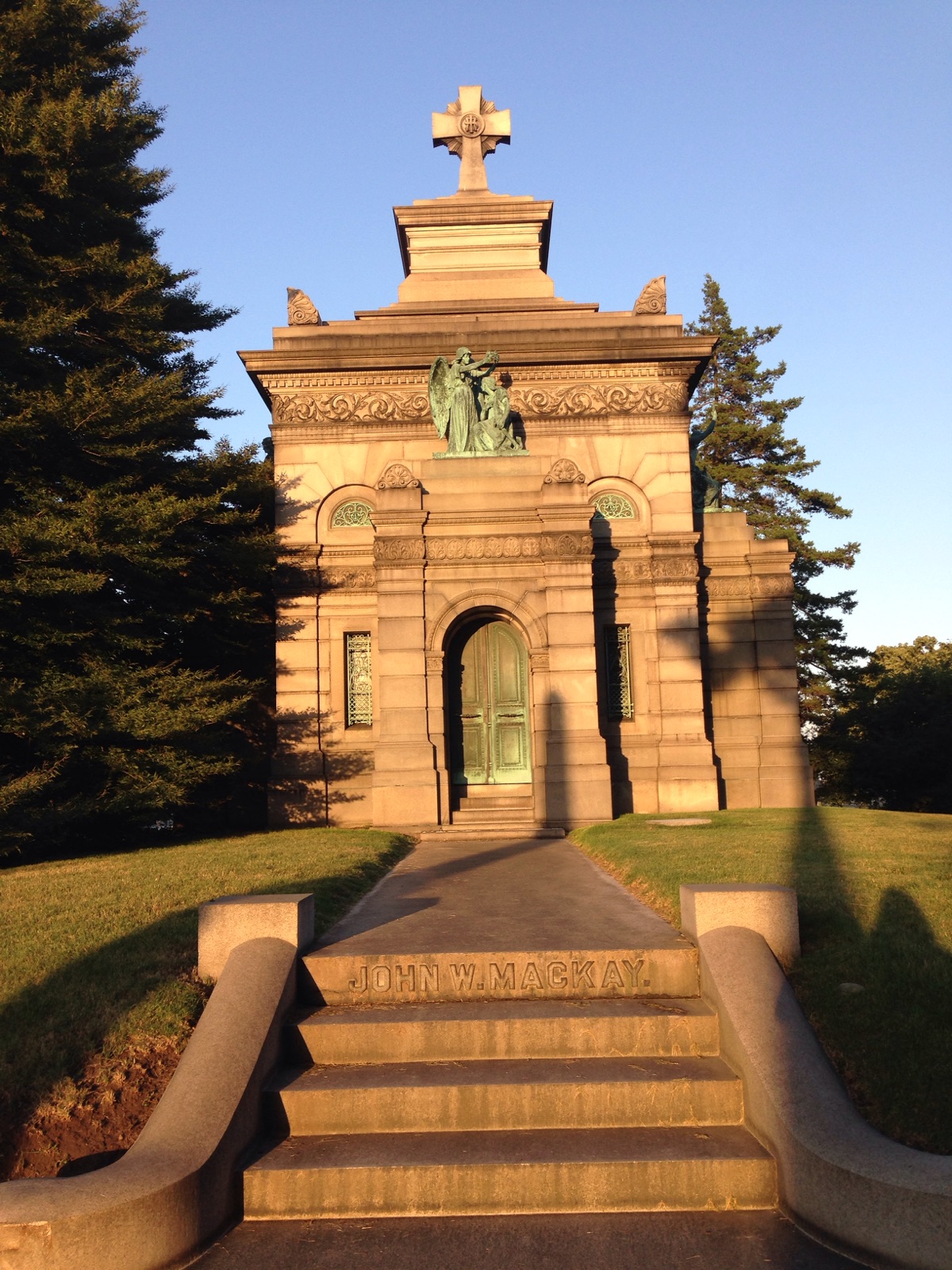The Mackay Mausoleum, built in 1898 for $250,000. 