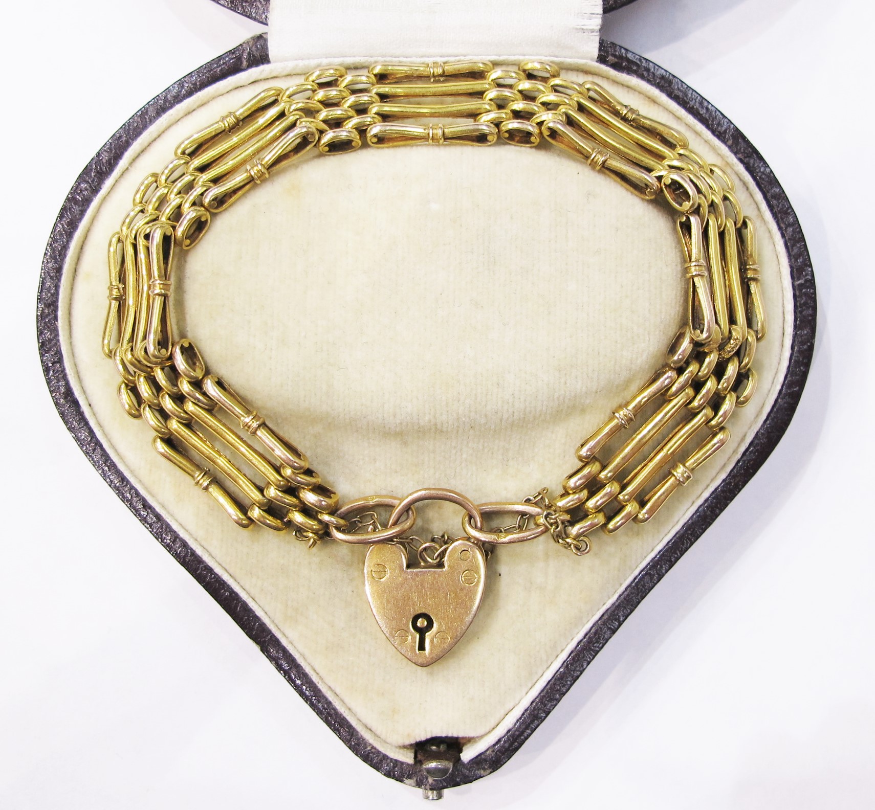 English gate bracelet in 9k yellow gold, c. 1900. Currently available at Gray & Davis. 