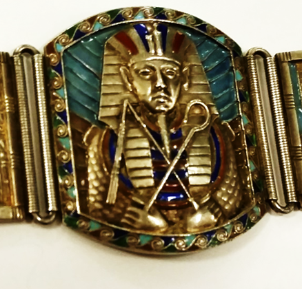 Bracelet; close up of Tut's sarcophagus