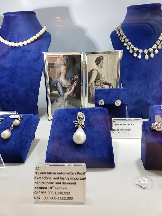 Some of the “Royal Jewels” on display at Sotheby’s New York showroom.