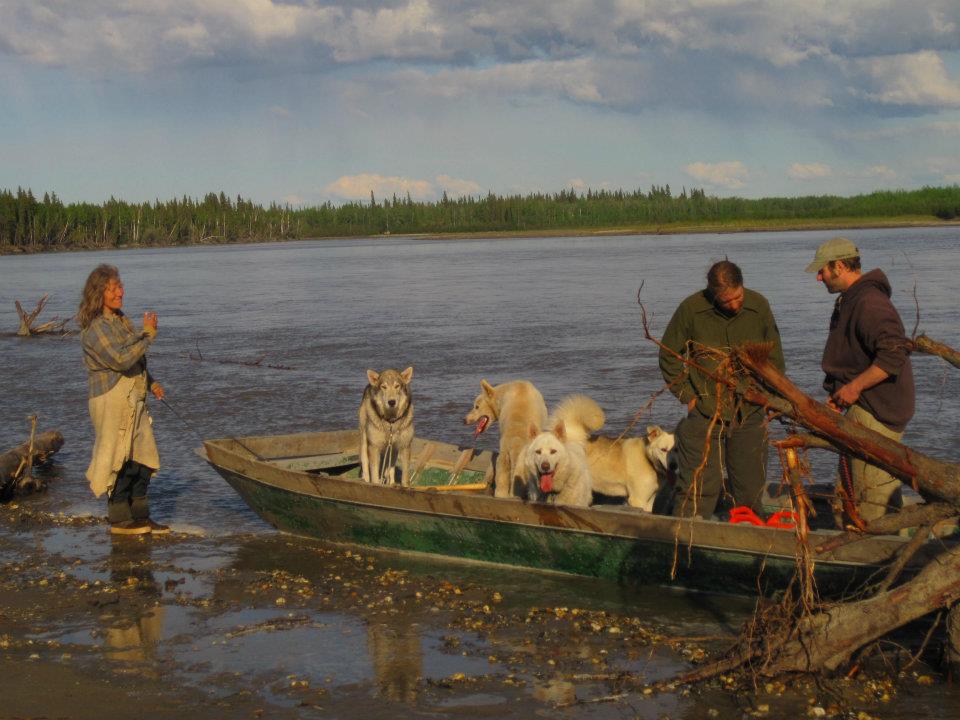 gitte, tomas, and dogs in boat.jpg