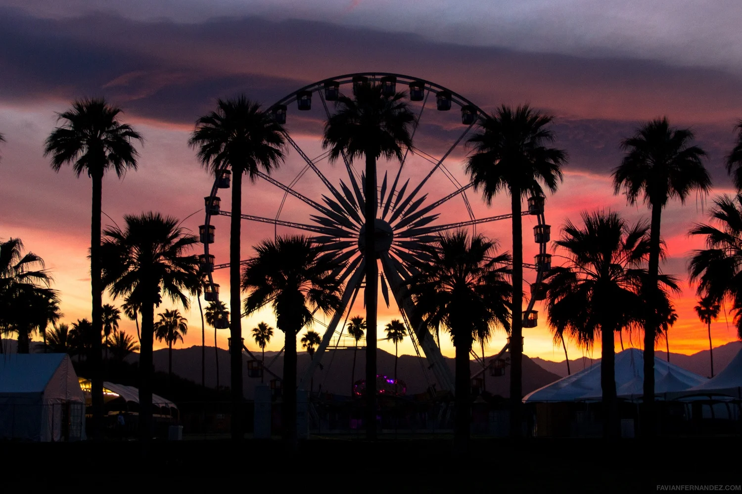 Sunset at Coachella 2014