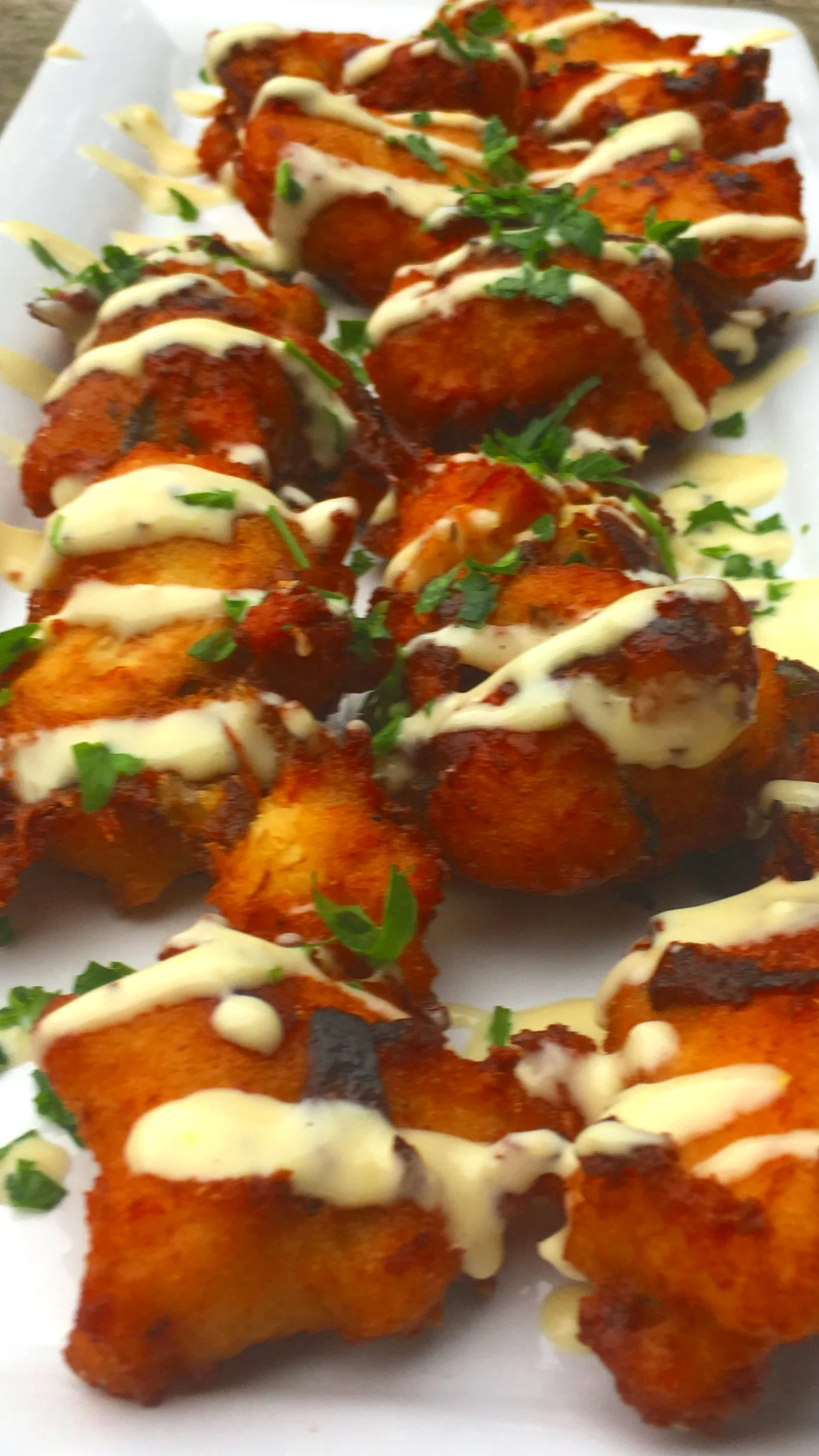 Artichoke Fritters Lemon Tahini Foam