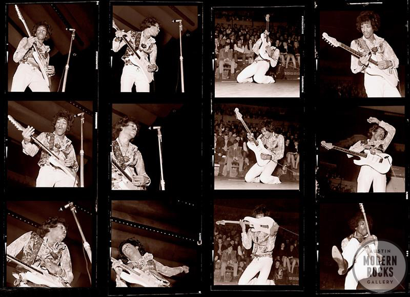 Jimi Hendrix contact sheet