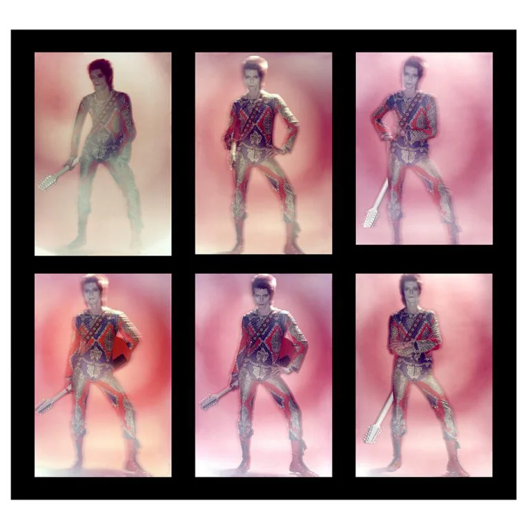 David Bowie Ziggy Stardust demi contact sheet by Duffy