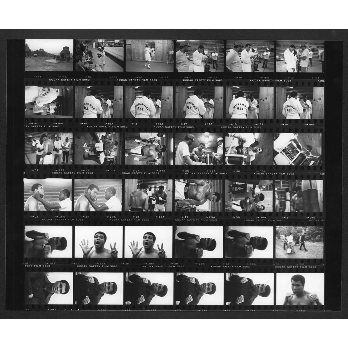 Muhammad Ali contact sheet print by Allan Tannenbaum